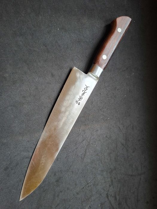 Nóż japoński 源光金 MInamoto Kogane gyuto stal węglowa
