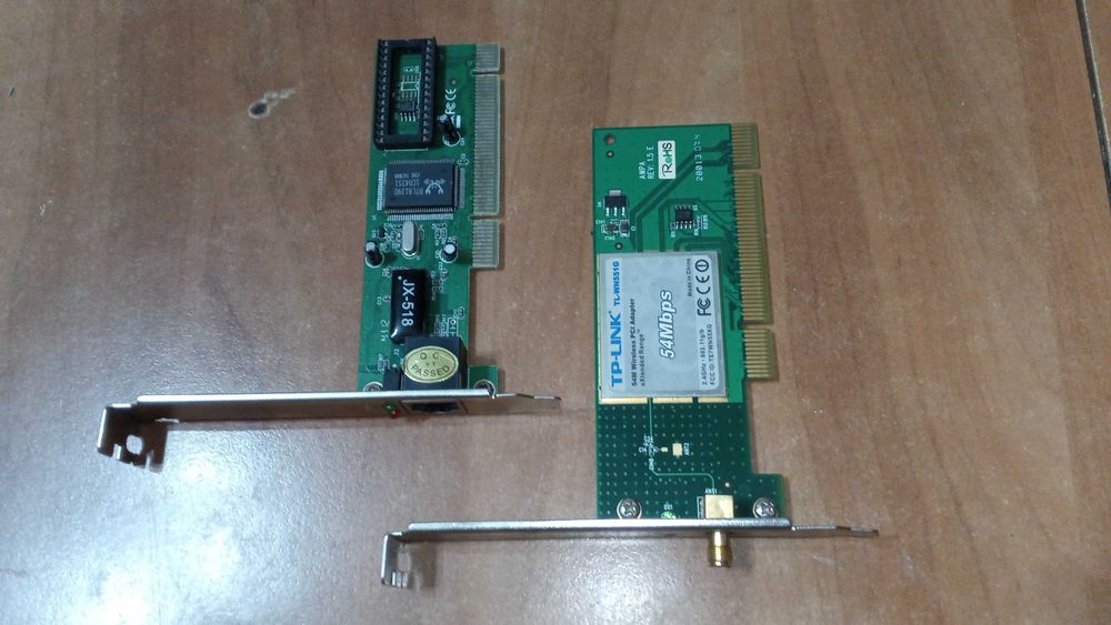 2 karty PCI   WiFi i LAN TP-LINK TL-WN551G i Ralink LAN