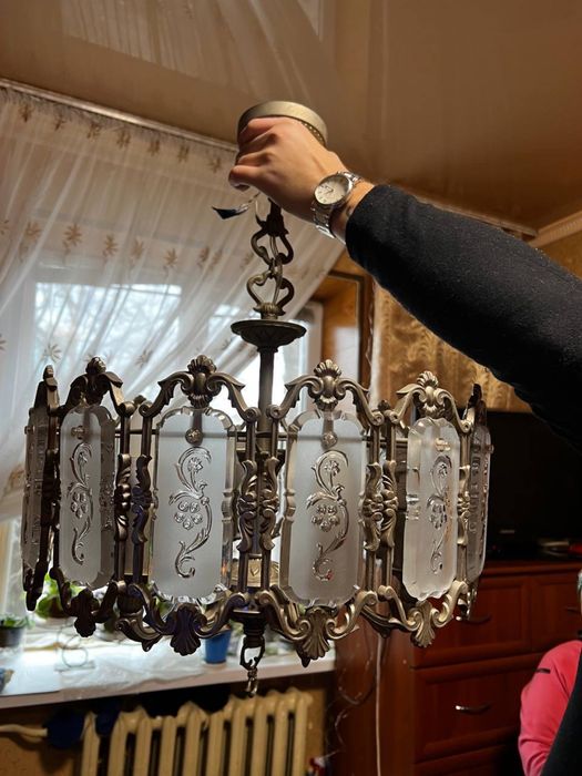 Люстра хрусталь советская