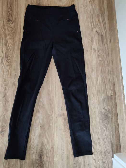 Czarne jegginsy damskie S