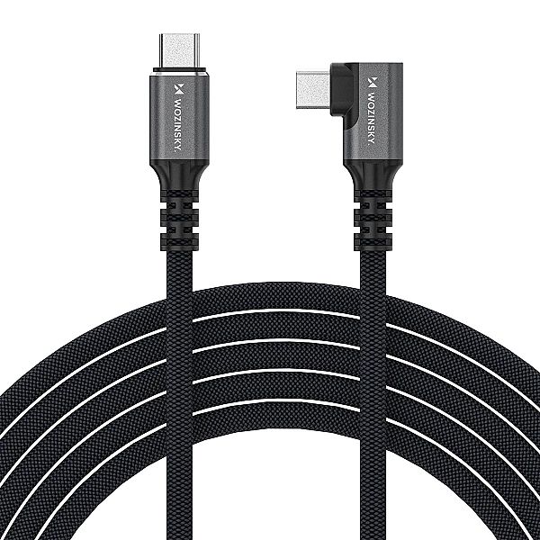 Kabel kątowy Wozinsky WPS2-UY41S USB-C Thunderbolt 4/240W 2m - czarny