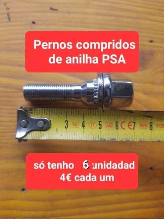 Pernos de anilha Peugeot Citroen jantes aluminio PSA  Partner Berlingo