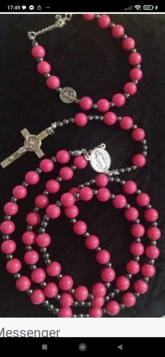 Różaniec na rękę z kamieni,bransoletka, prezent święta,komunia,dziesią