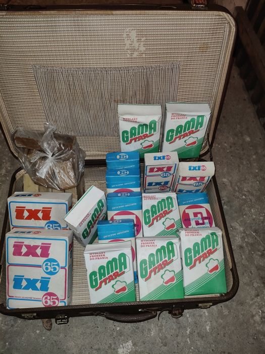 Proszki do prania PRL, szare mydła...