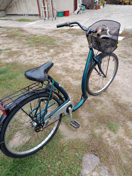 rower łabędź niskie wsiadanie koło 26 przerzutki koszyk przód