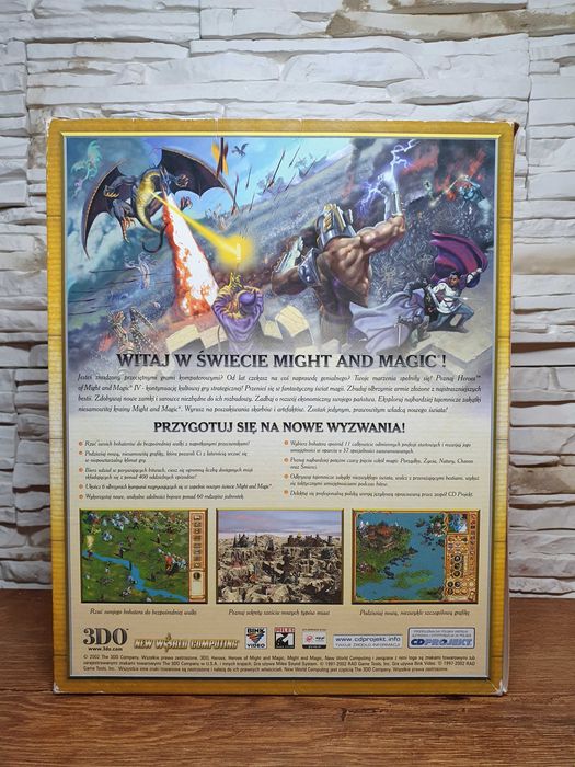 Heroes of Might and Magic IV 4 + 1 II 2 GOLD - polskie wyd. BIG BOX PL