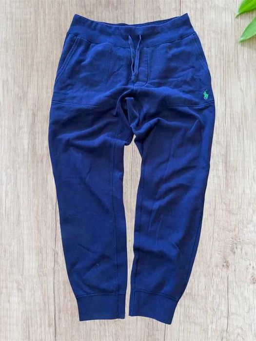 Spodnie dresowe Ralph Lauren Logo haft S navy granatowy sport style