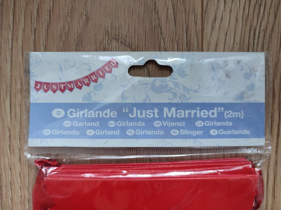 Весільна гірлянда Just Married (весілля молодята свадьба молодожёны)