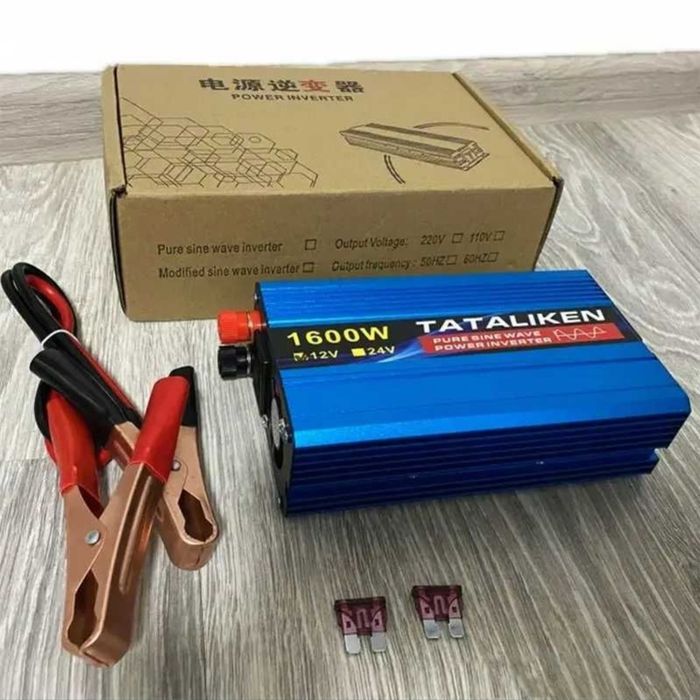 Інвертор перетворювач 12-24V на 220V з чистою синусоїдо Tataliken