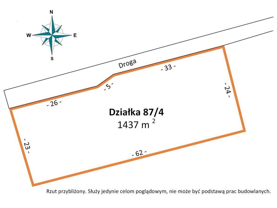 Działka budowlana,1437 m²,Rydzynki,ul.Żabia,łódzkie - Widok 4