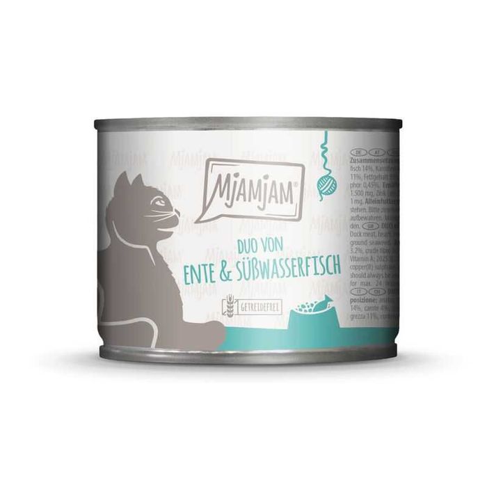 MjAMjAM Duo karma premium dla kota Kaczka ryby słodkowodne 5 x200g