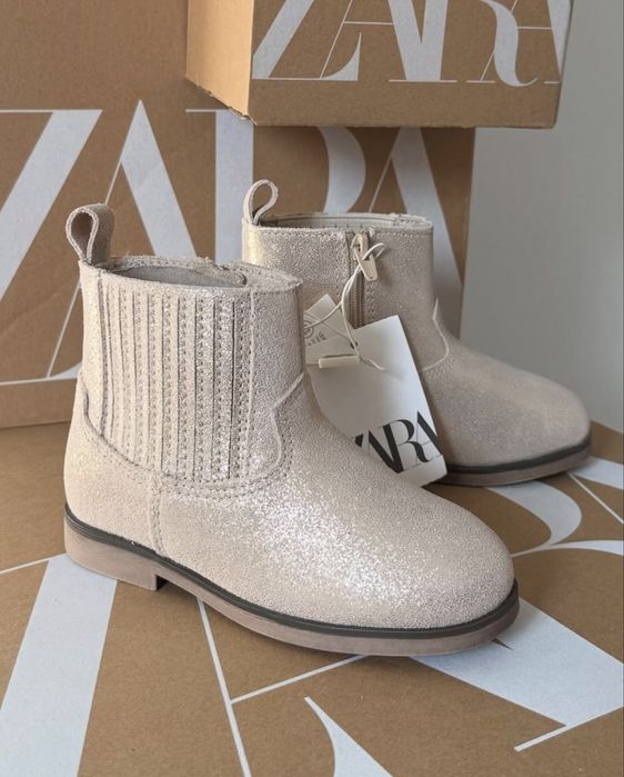 Шкіряні черевики zara для дівчинки