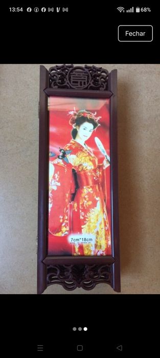 Biombo chinês novo 25 cm por 36,5 cm