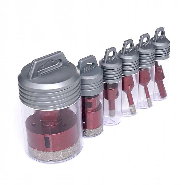 Zestaw Otwornic Diamentowych 6-68Mm Do Gresu Kamienia Płytek 5Szt + Ad