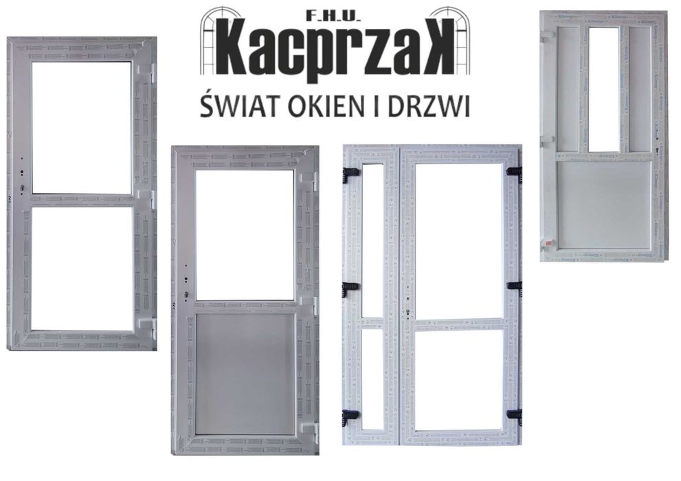 DRZWI Zewnętrzne PCV Sklepowe KACPRZAK 140x210 Białe Lider OLX Wysyłka