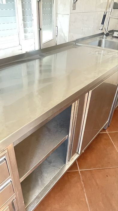 Bancada de Trabalho em Inox 2m – Cozinha Profissional