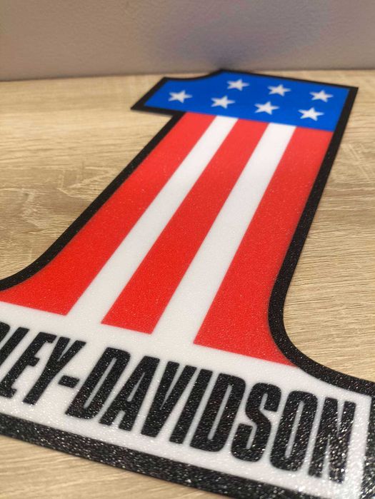 Jedynka Harleya logo motyw dla motocyklisty