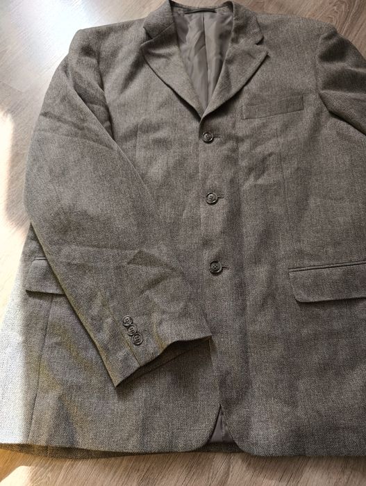 Popielata męska marynarka- plus size