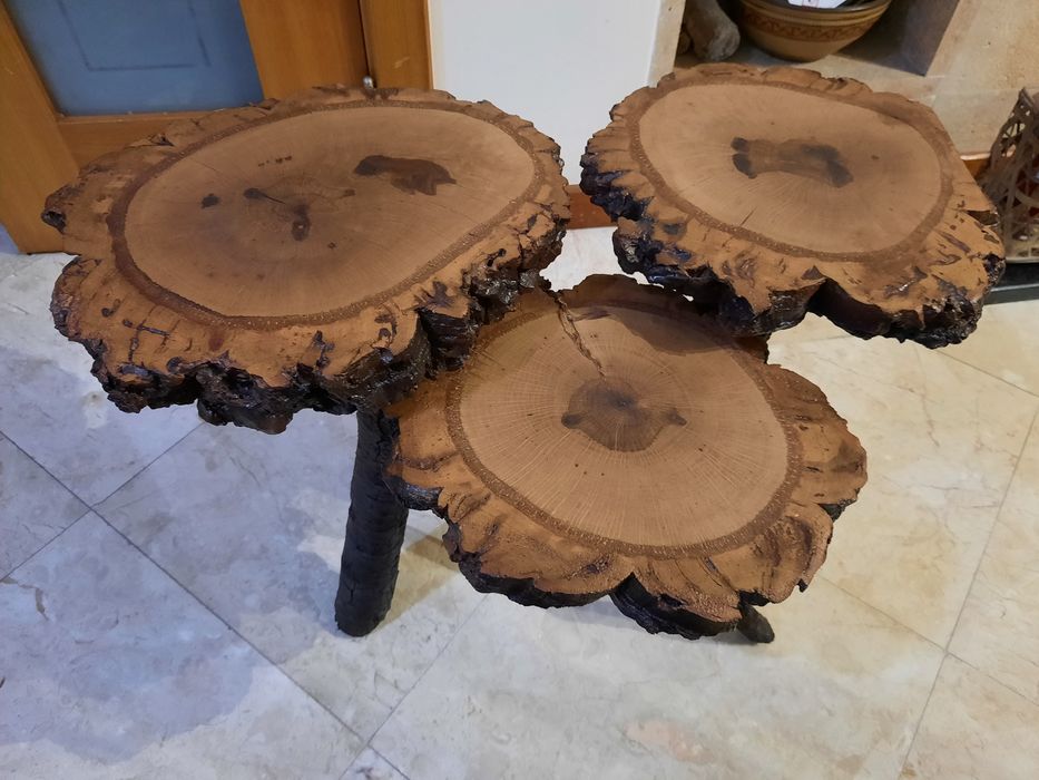 Mesas de suporte em madeira