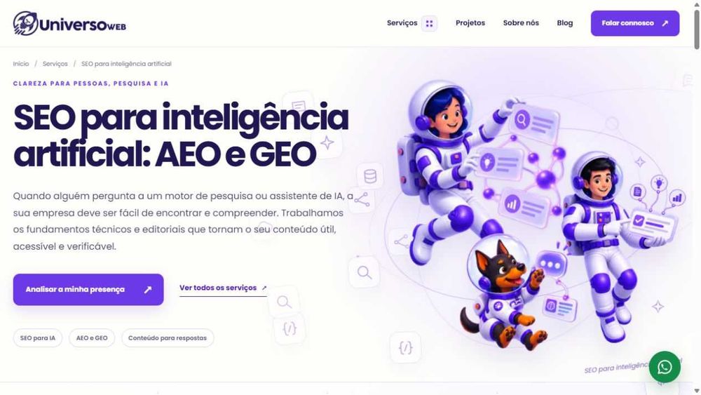 UniversoWeb: criação de sites, lojas online, SEO e soluções digitais