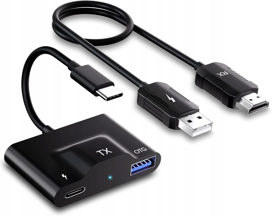 Bezprzewodowy transmiter i odbiornik, 2,4G/5G USB C na HDMI Extender