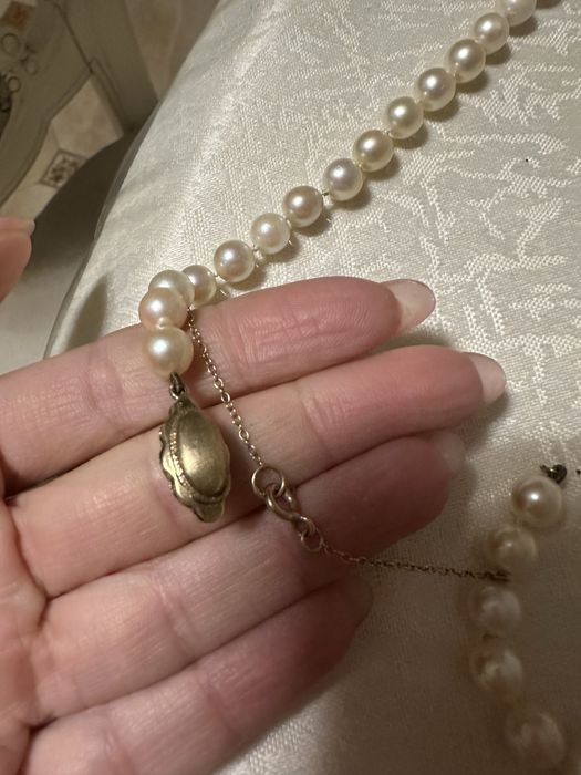 Вінтажне справжнє намисто з перлин