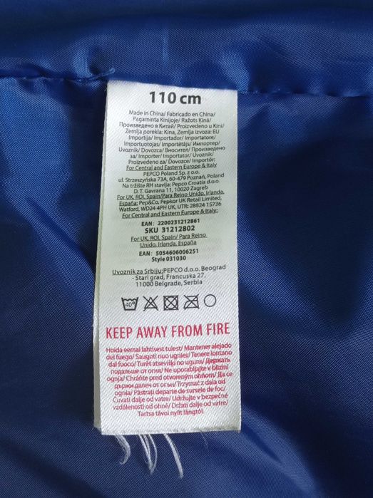 Kurtka zimowa dla chłopca, rozmiar 110, Pepco, niebieska
