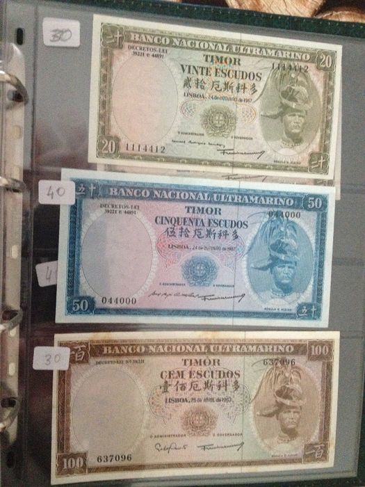 TIMOR 3 Uncirculated Banknotes with Minor Moisture Spots on the 100$00 Note64584419805314120