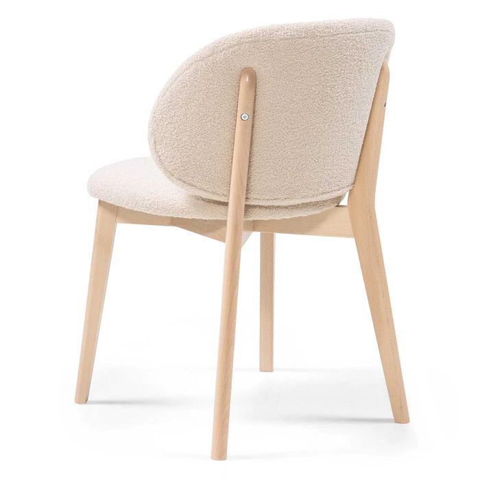 ZZ2245 - Selva, Krzesło tapicerowane, jasnobeżowe/buk, boucle