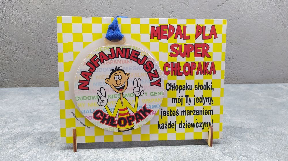 Medal  najfajniejszego chłopaka. Dzień Chłopaka