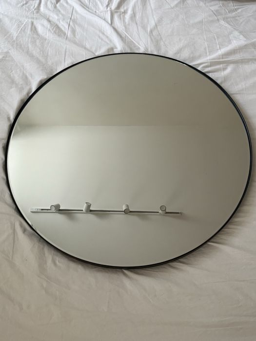 Zara Home okrągłe lustro w czarnej ramie średnica 60 cm