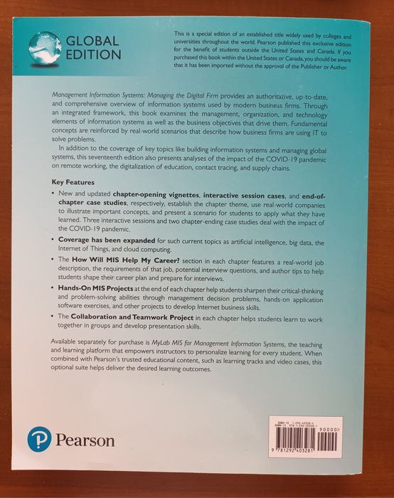 Livro Management Information Systems: Managing the Digital Firm