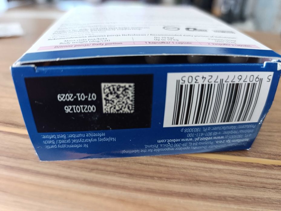 Vebiot Nefroloxan 60 tabletek + 4 gratis pies kot Renal