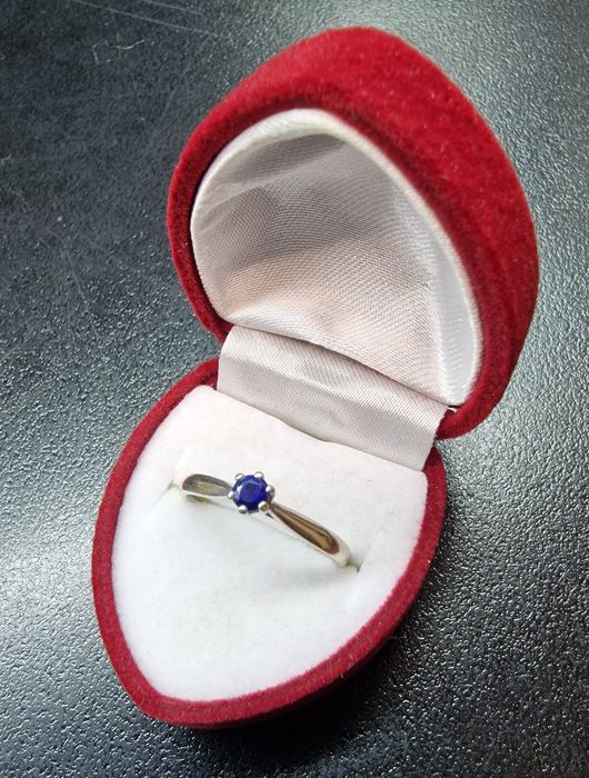 ZŁOTY pierścionek 14K pr.585 rozm.15 białe złoto Komis Madej Sosnowiec