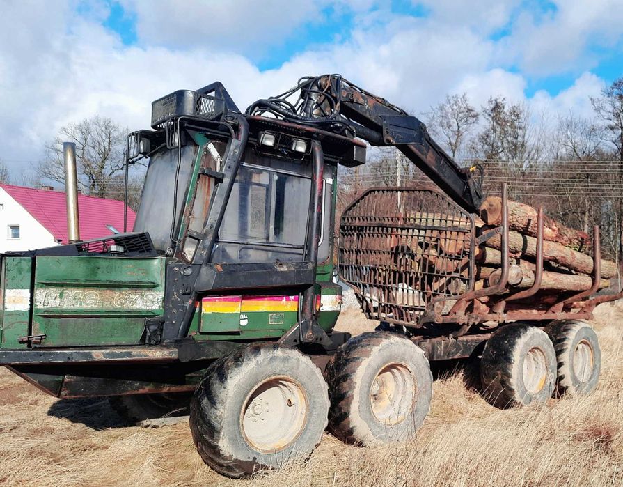 FMG 678 forwarder CZĘŚCI  wózek przyczepa z kłonicami silnik perkins
