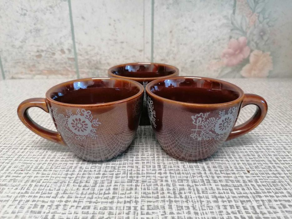 Serwis zestaw kawowy porcelit kamionka Pruszków PRL GRATIS