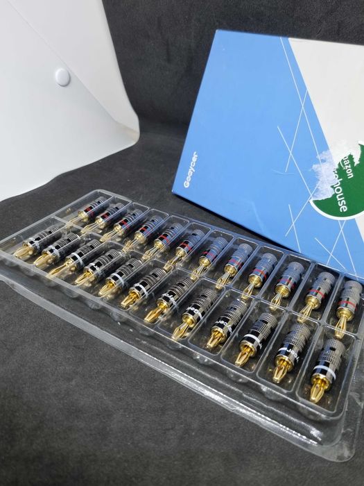 Аудіо банани GOAYCER позолочені / Аудіофільські бананові конектори