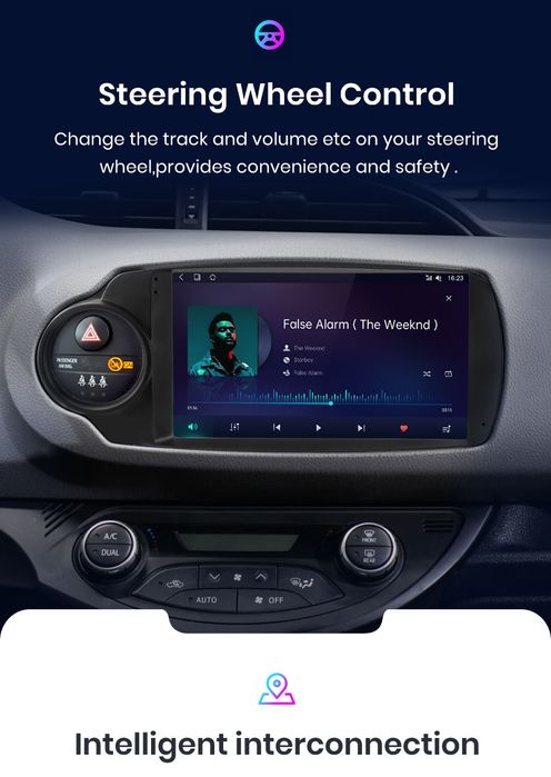 Rádio 9" android Toyota Yaris 2012 a 2017 CARPLAY WIFI GPS 2/32GB Novo