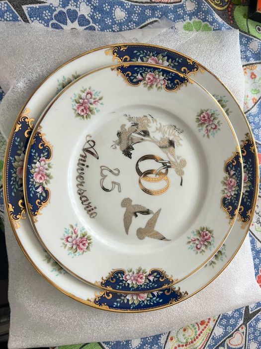 Pratos celebração 25 anos Casamento