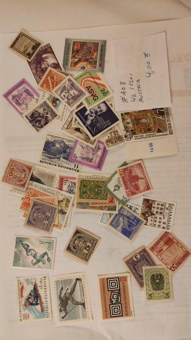 Vários lotes de selos