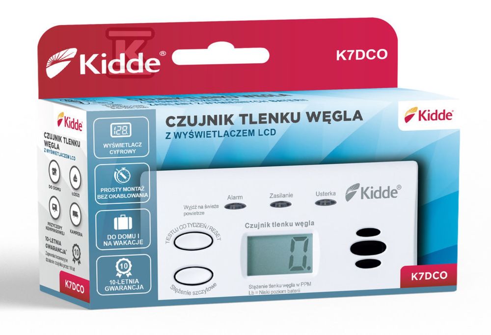 Датчик чадного газу з дисплеєм Kidde K7DCO