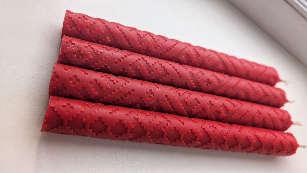 Свечи восковые цветные