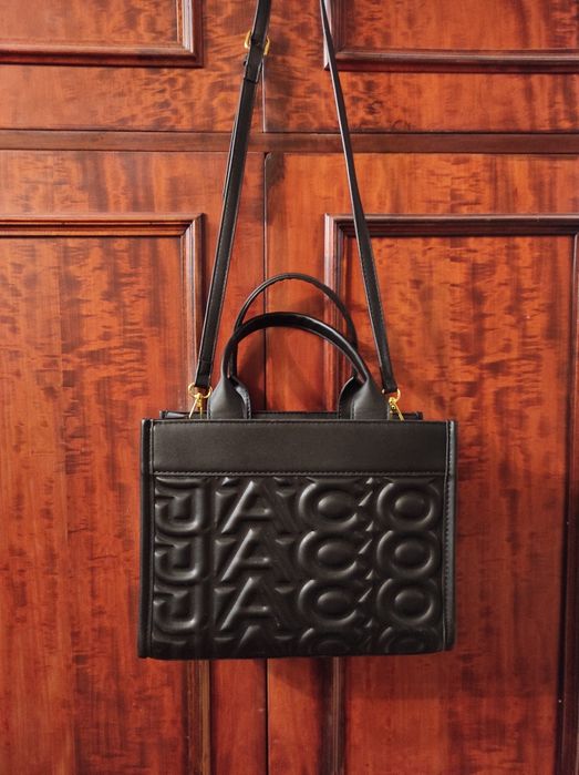Велика жіноча сумка-шопер з монограмним тисненням | модна tote bag