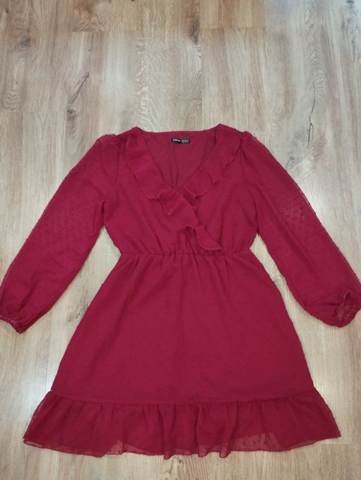 Sukienka bordowa plumeti