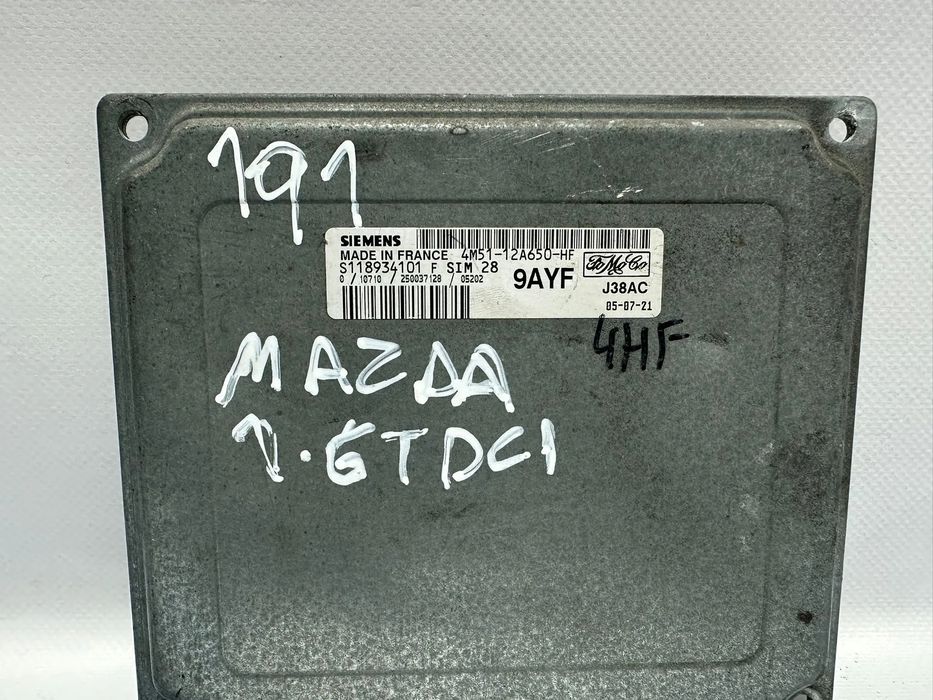 Centralina Motor Siemens Mazda 1.6 DI TDCI 4M6112A650HF S118934101F