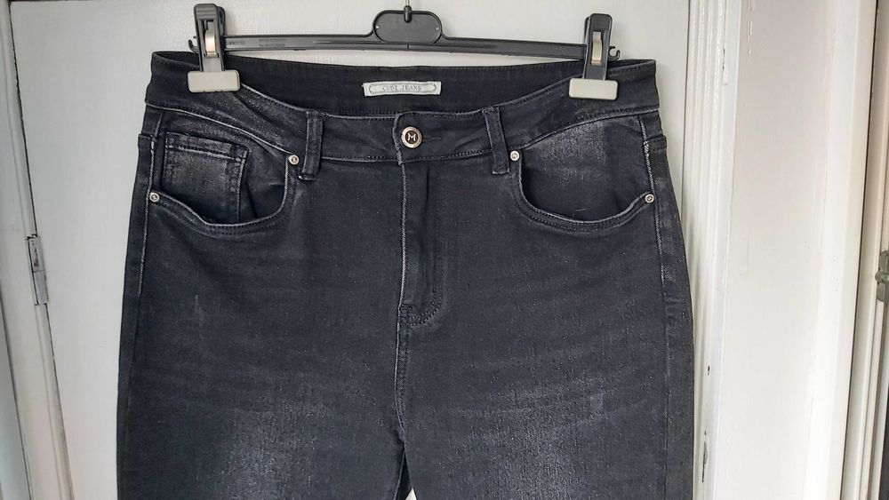 Турция! р.50 джинсы черные стрейч