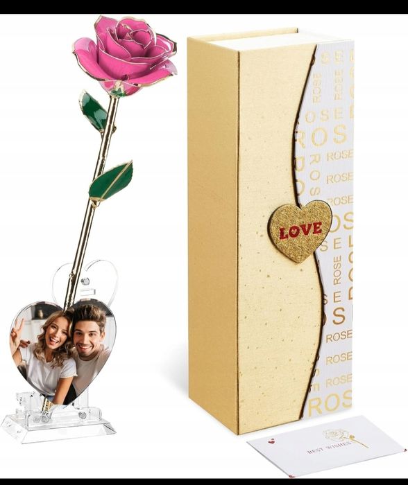 Róża Wieczna Z Miejscem Na Zdjęcie Prezent Na Walentynki Dzień matki