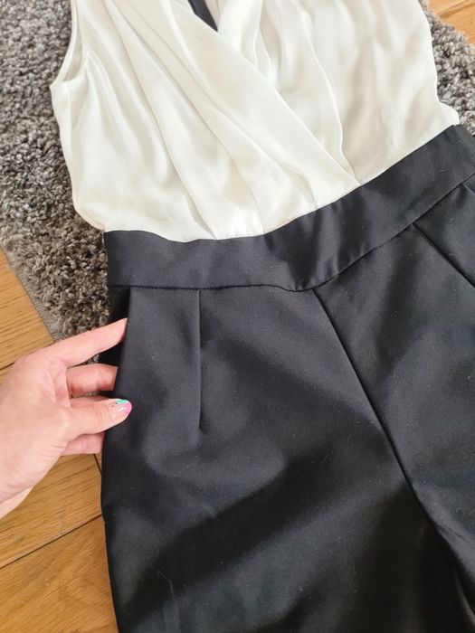 Mango S 26 elegancki kombinezon cygaretki na wesele komunię