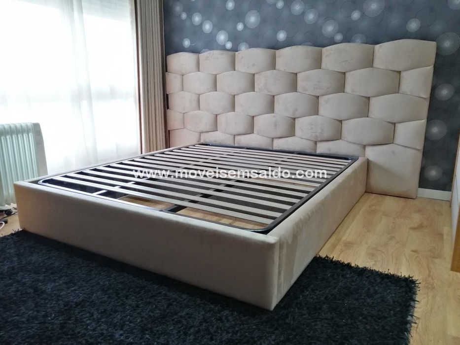 Cama de Casal Estofada - Fabricamos Todas as Medidas e Cores