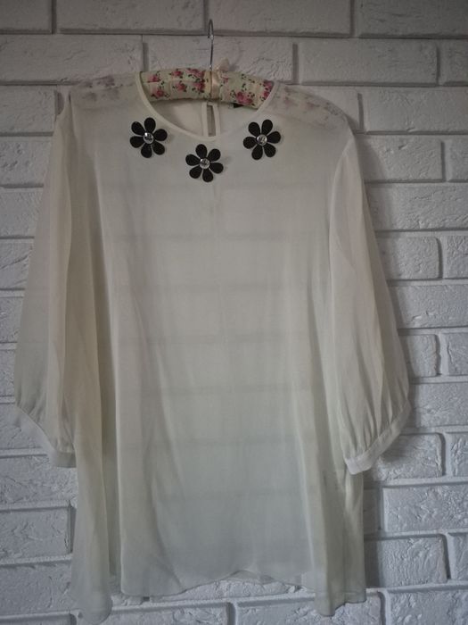 Siste's bluzka mgiełka ecru Made in Italy r. M-XL